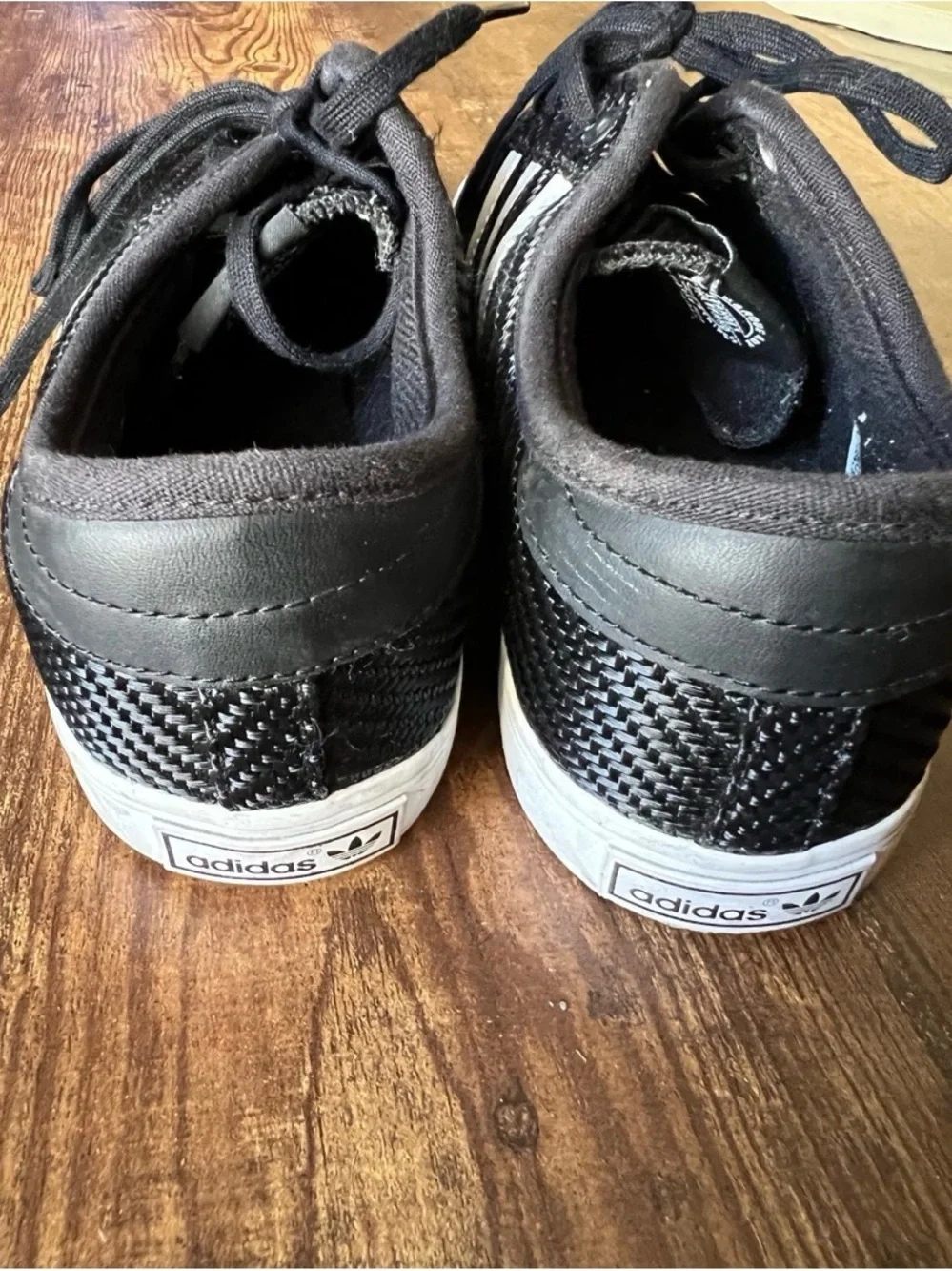 adidas Seeley Black with White Stripes Skate Sneakers